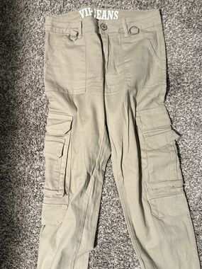 VIP Jeans womens Cargo Pants in Khaki